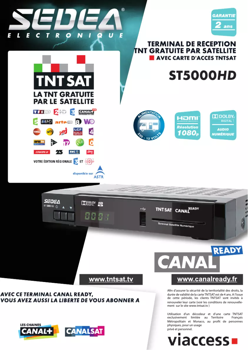 Página 1 del manual Manual de usuario SEDEA ST5000HD