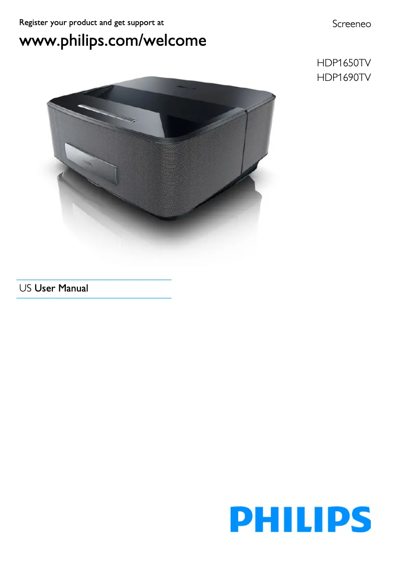 Imagen de la primera página del manual del dispositivo Screeneo HDP1650