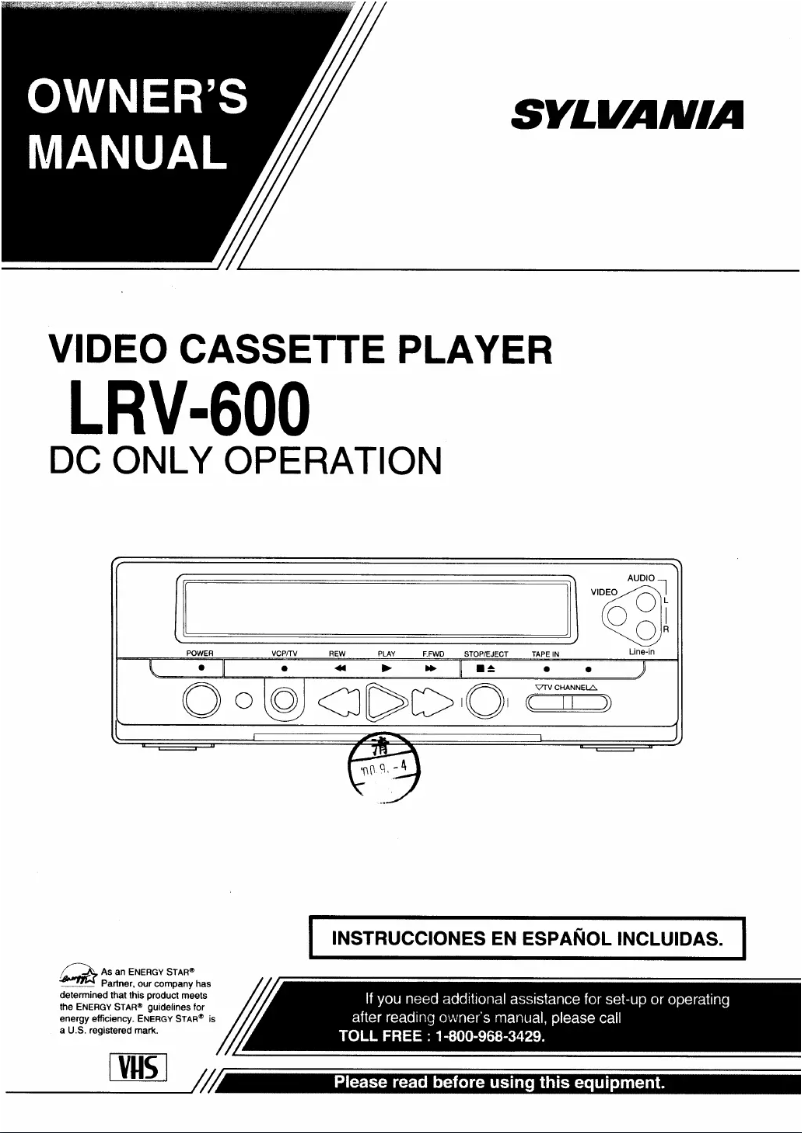 Imagen de la primera página del manual del dispositivo LRV600