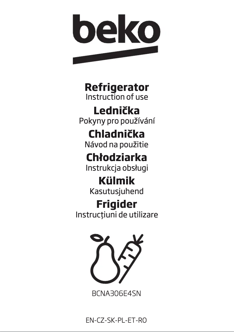 Imagen de la primera página del manual del dispositivo BCNA306E42SN