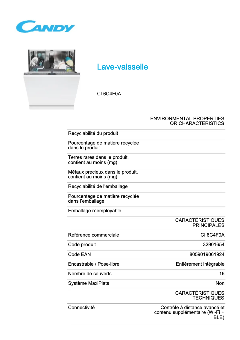 Imagen de la primera página del manual del dispositivo CI 6C4F0A