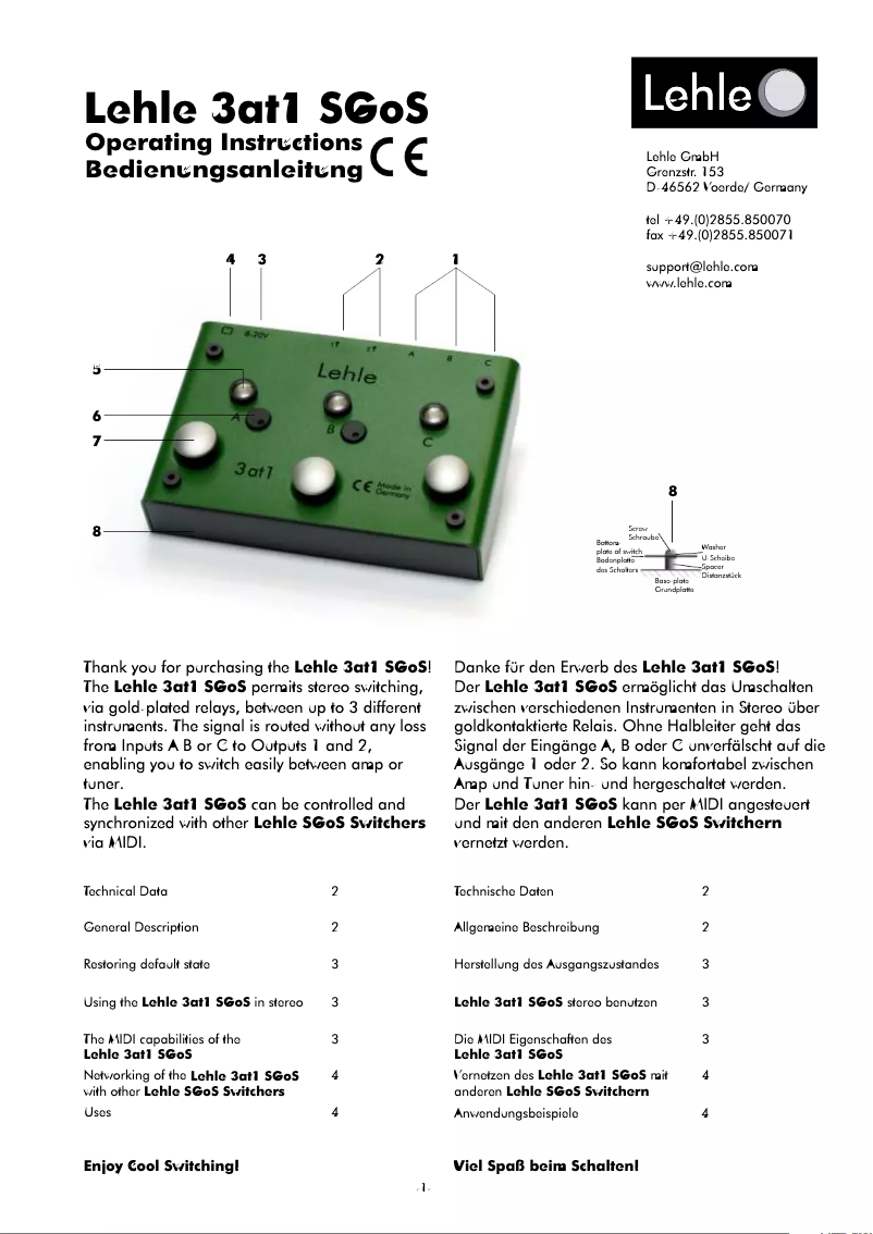 Página 1 del manual Manual de usuario Lehle 3at1 SGoS