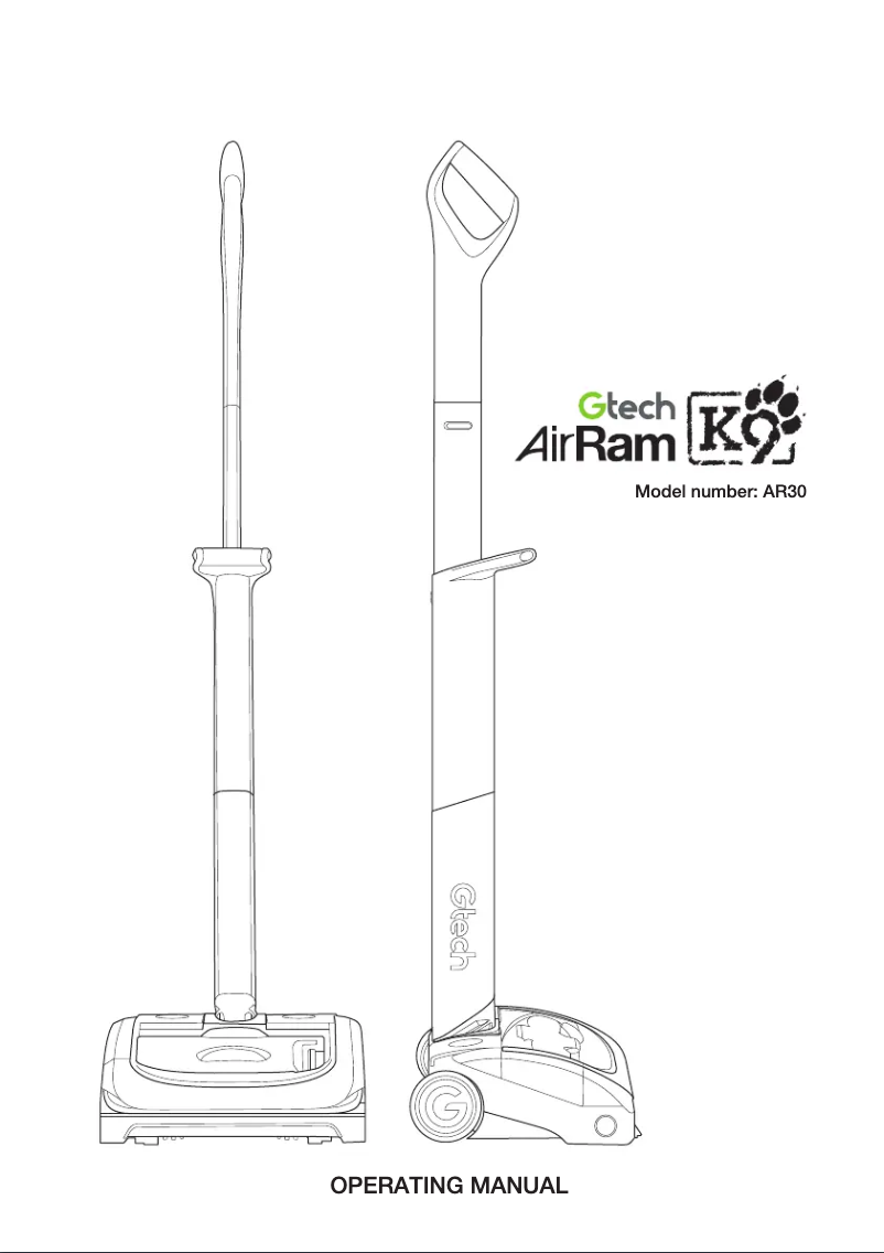 Página 1 del manual Manual de usuario Gtech AirRam MK2 AR30