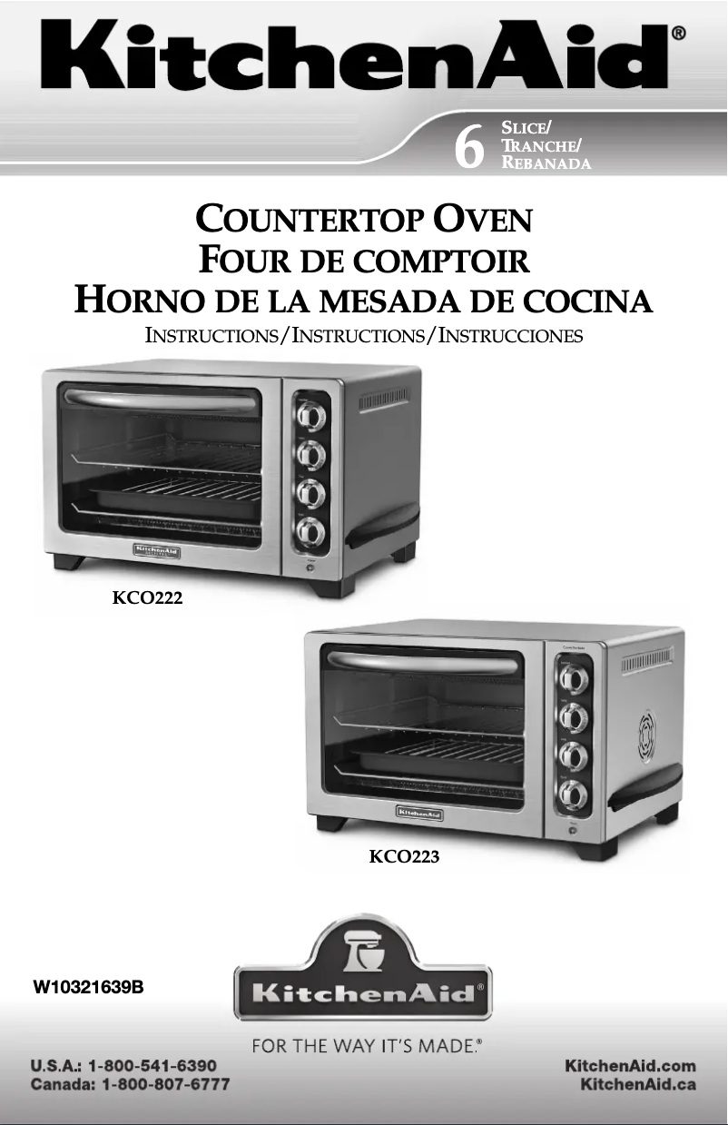 Página nº 1 - Manual de usuario KitchenAid KCO222CS0