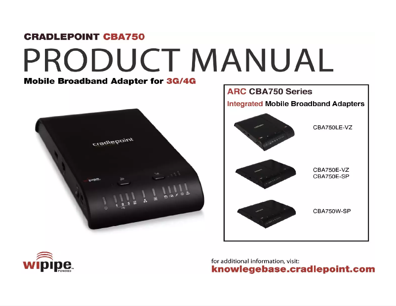 Página nº 1 - Manual de usuario Cradlepoint CBA750