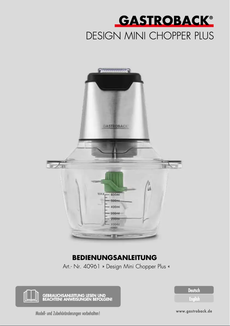 Imagen de la primera página del manual del dispositivo 40961