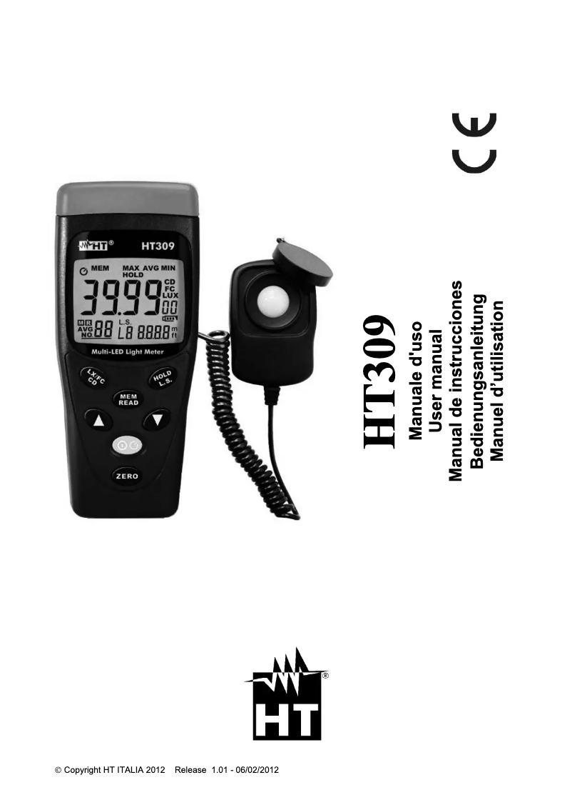 Imagen de la primera página del manual del dispositivo HT309