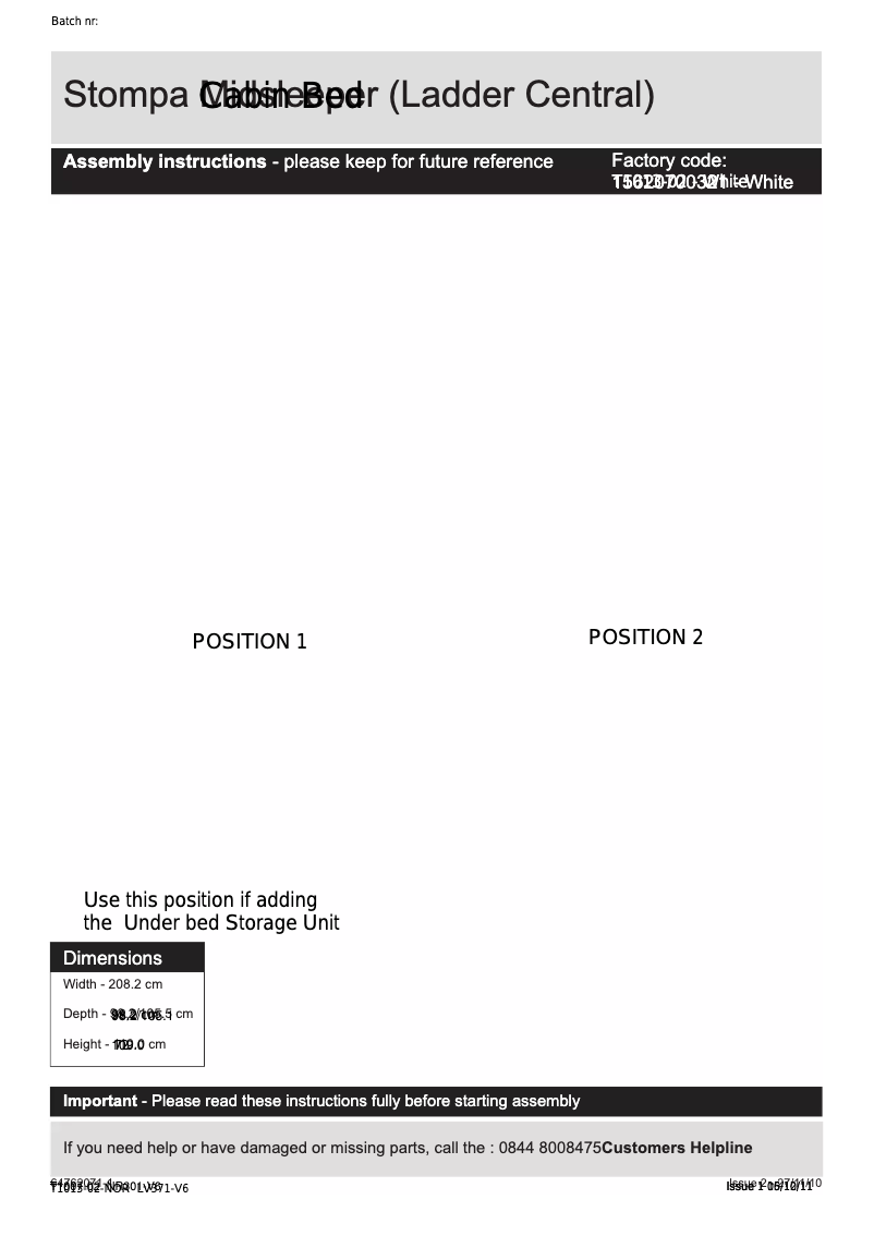 Imagen de la primera página del manual del dispositivo Uno Cabin