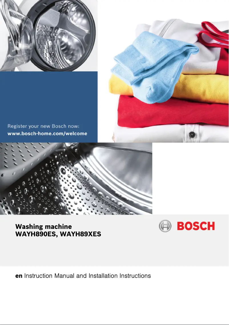 Página 1 del manual Manual de usuario Bosch WAYH890ES