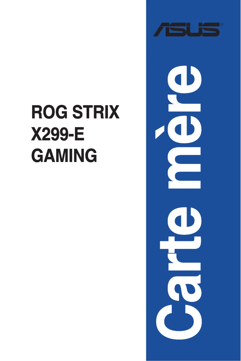 Imagen de la primera página del manual del dispositivo ROG STRIX X299-E Gaming