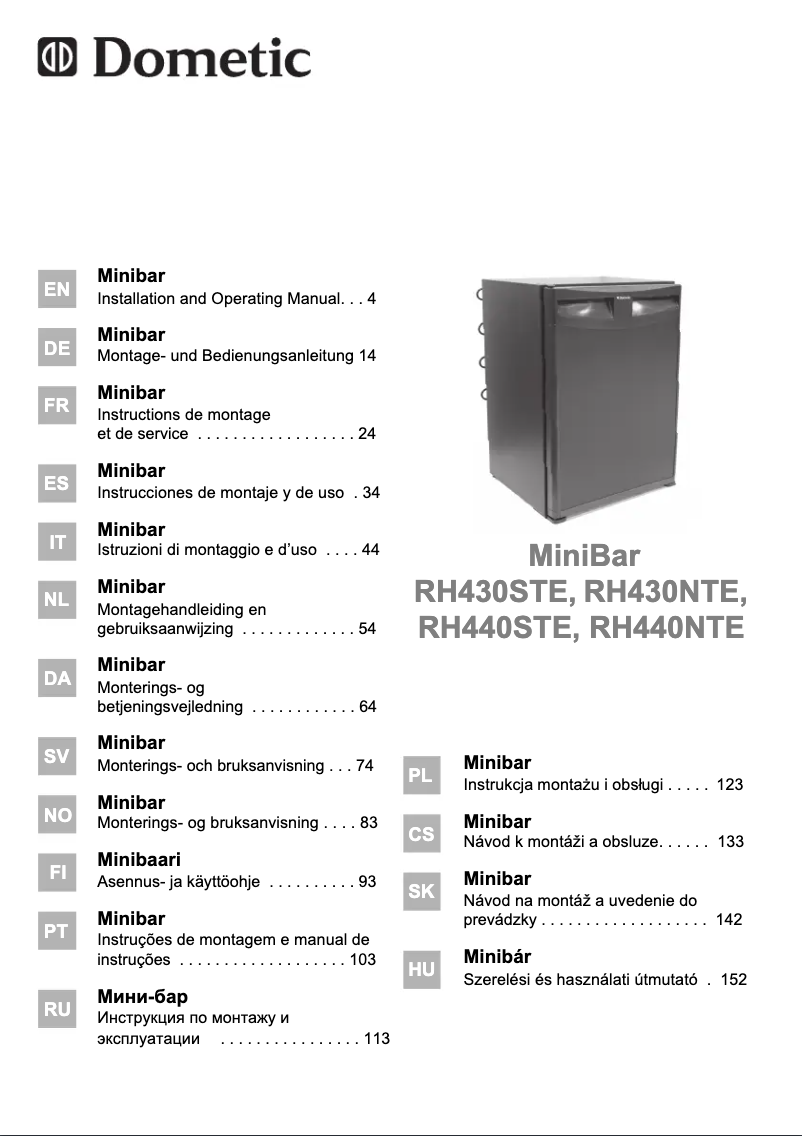 Página 1 del manual Manual de usuario Dometic RH 440 NTE