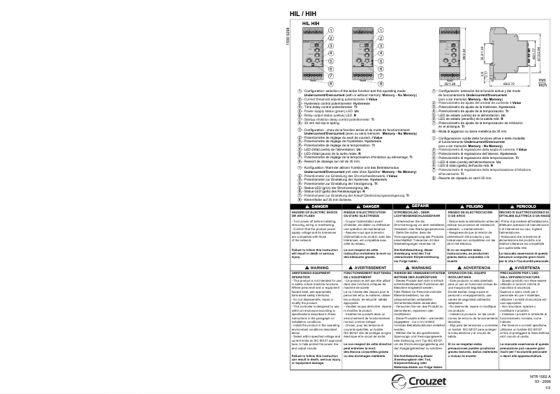 Imagen de la primera página del manual del dispositivo HIL