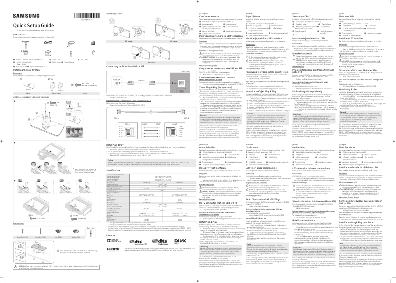 Imagen de la primera página del manual del dispositivo HG55EE690AC