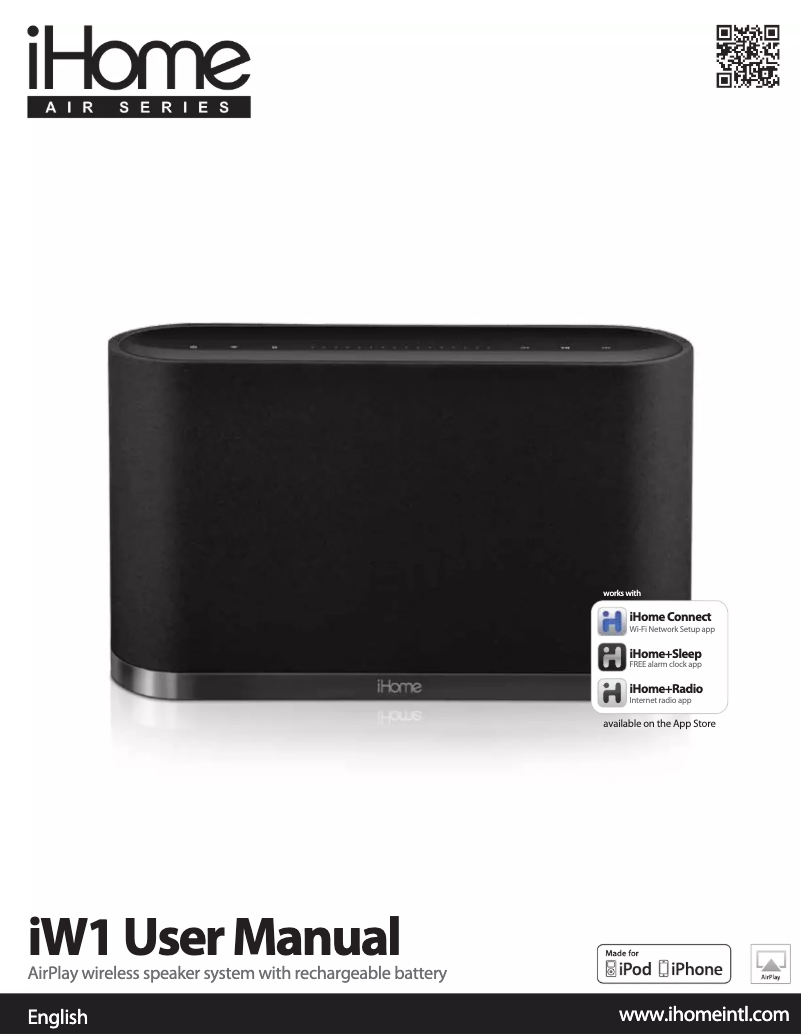 Página nº 1 - Manual de usuario iHome Air iW1