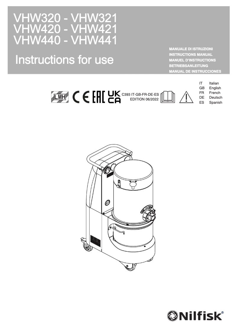 Imagen de la primera página del manual del dispositivo VHW420