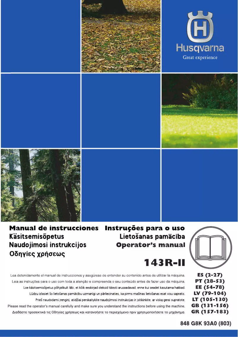 Imagen de la primera página del manual del dispositivo 143R-II