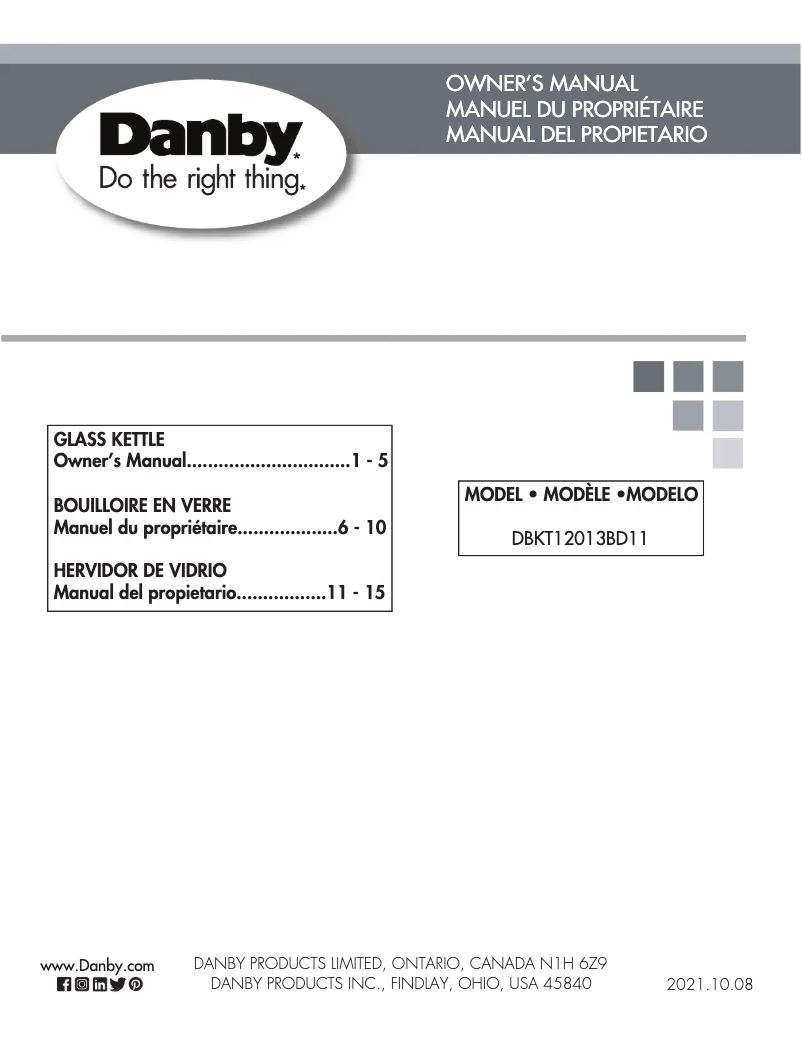 Imagen de la primera página del manual del dispositivo DBKT12013BD11