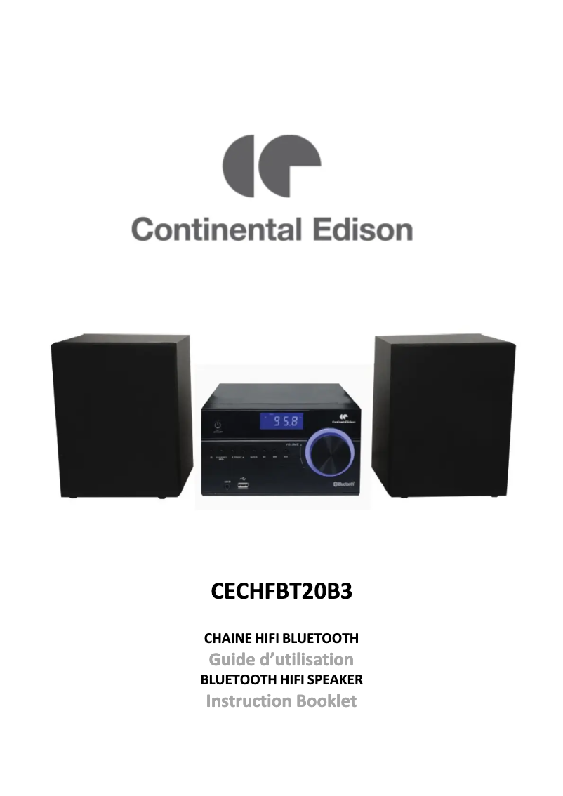 Imagen de la primera página del manual del dispositivo CECHFBT20B3
