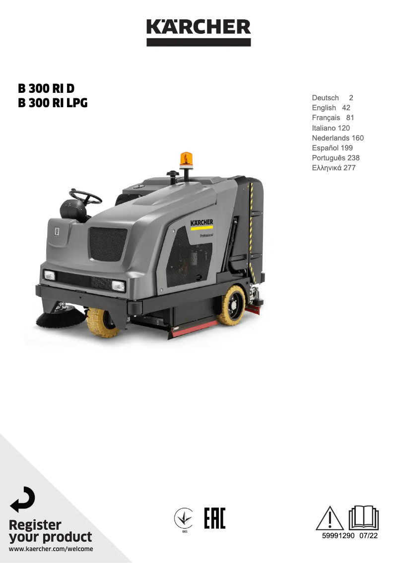 Página 1 del manual Manual de usuario Kärcher B 300 R I D