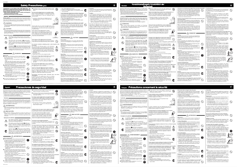 Página nº 1 - Instrucciones de seguridad Casio Celviano AP-80R