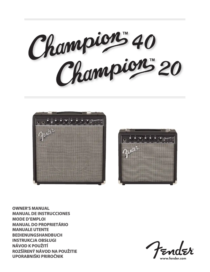 Página nº 1 - Manual de usuario Fender Champion 40