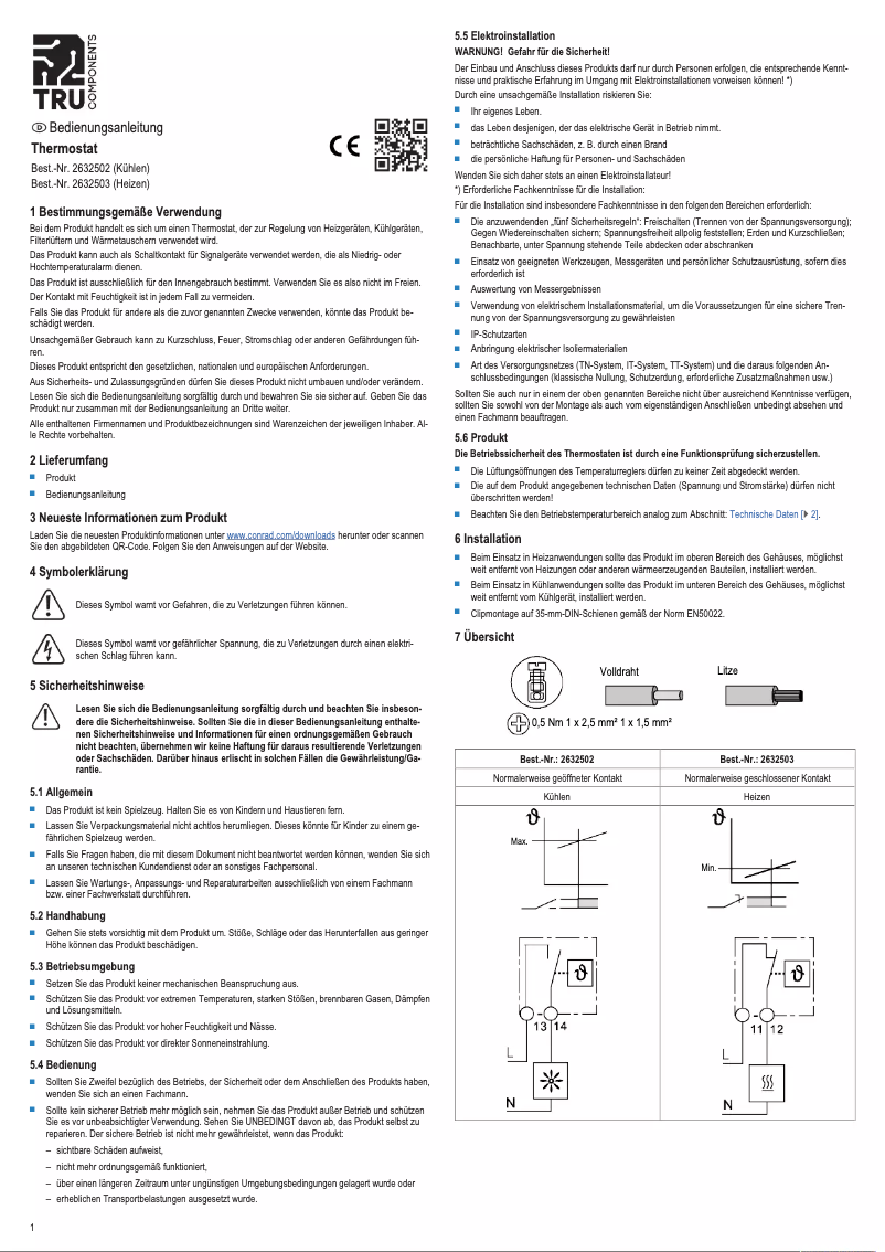Página 1 del manual Manual de usuario Tru Components TC-7T.81-240NC