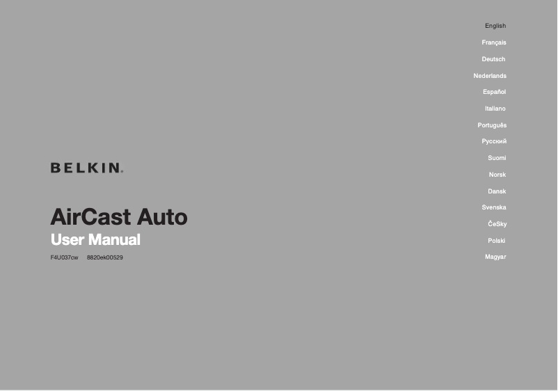 Página 1 del manual Manual de usuario Belkin F4U037CW
