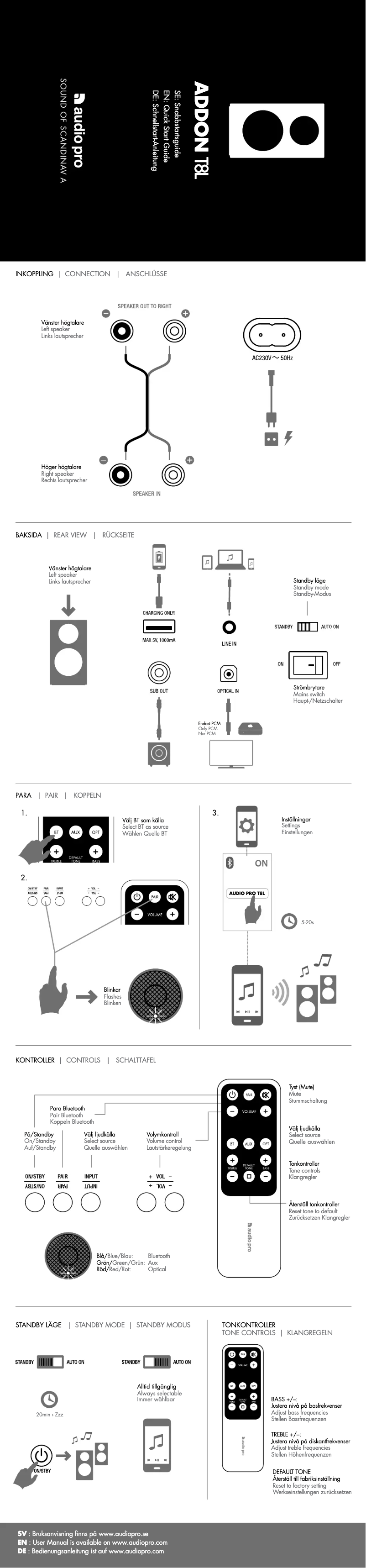 Página 1 del manual Manual de usuario Audio Pro Addon T8L