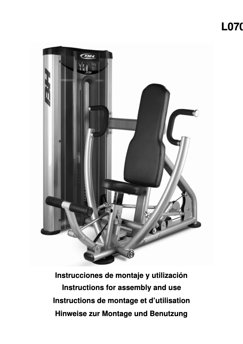 Página 1 del manual Manual de usuario BH Fitness L070
