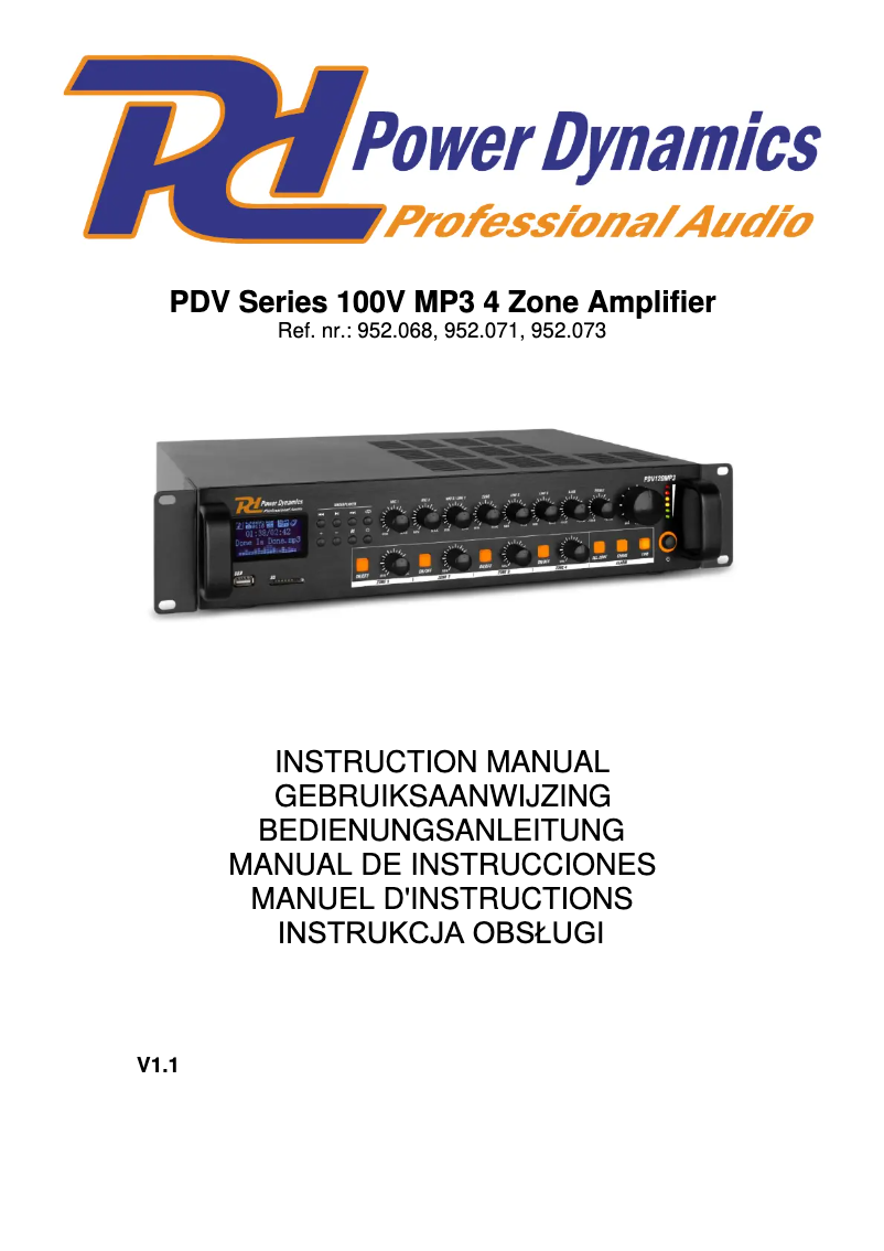 Imagen de la primera página del manual del dispositivo PDV240MP3