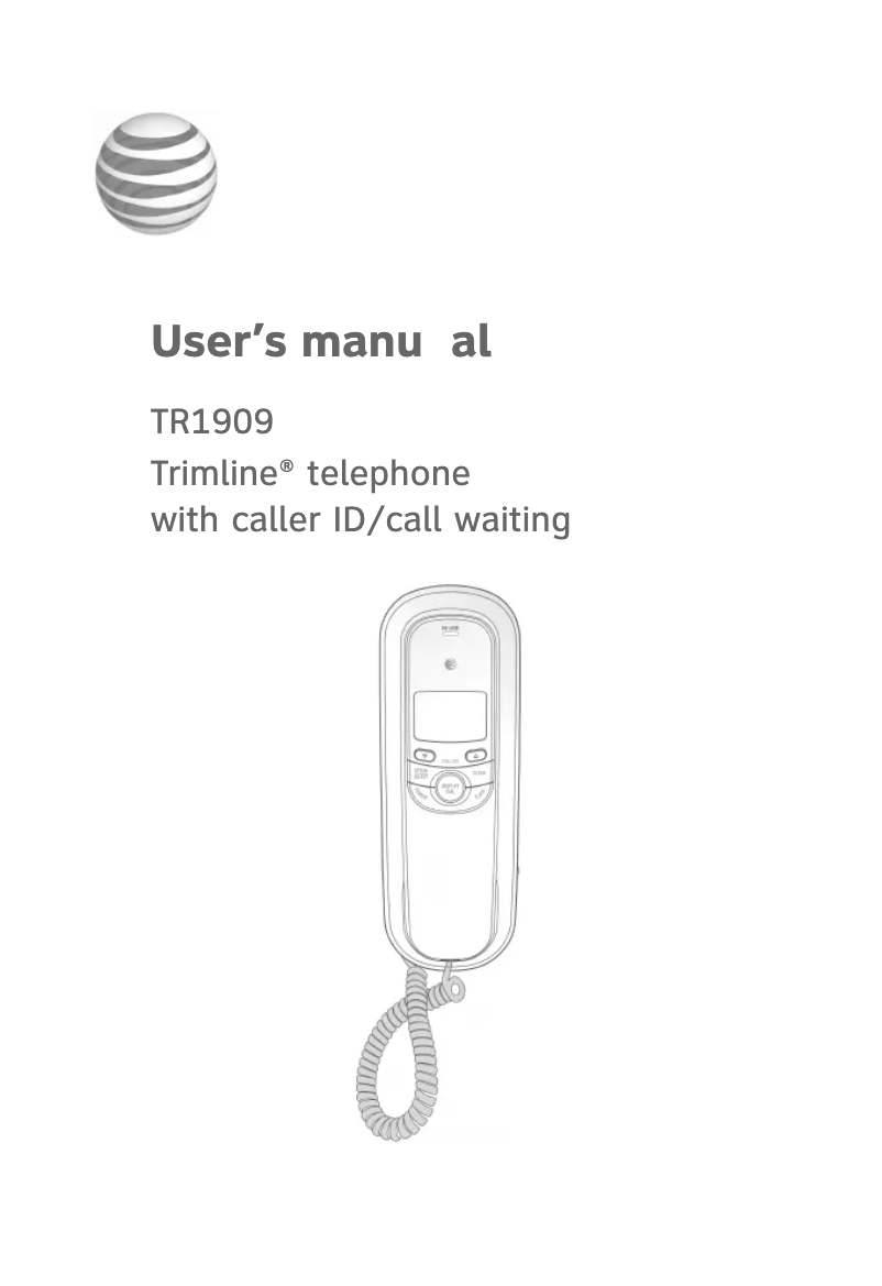 Imagen de la primera página del manual del dispositivo Trimline TR1909