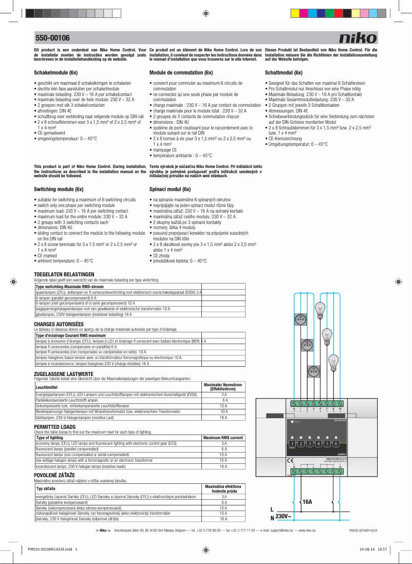 Imagen de la primera página del manual del dispositivo 550-00106