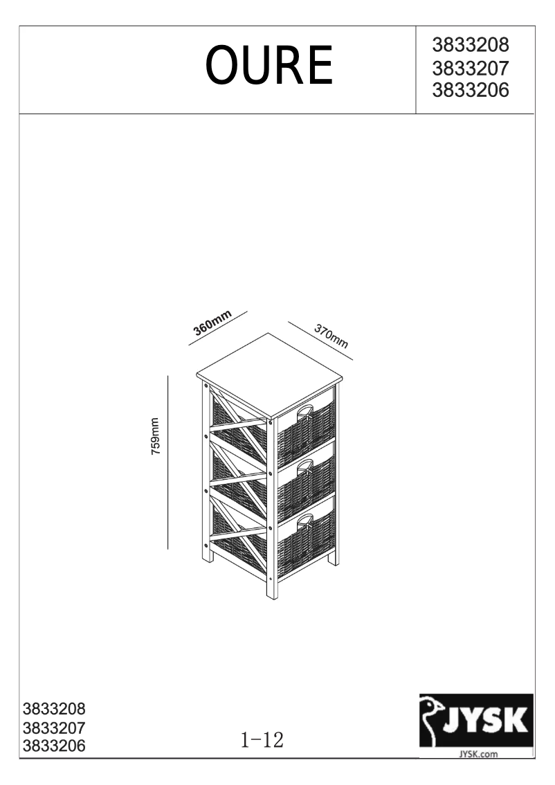 Imagen de la primera página del manual del dispositivo Oure (36x76x37)