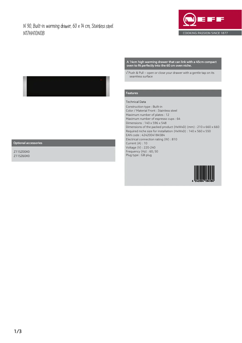 Imagen de la primera página del manual del dispositivo N17HH10N0B