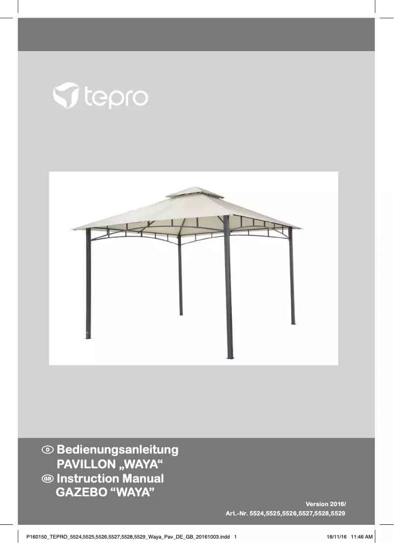 Imagen de la primera página del manual del dispositivo Waya