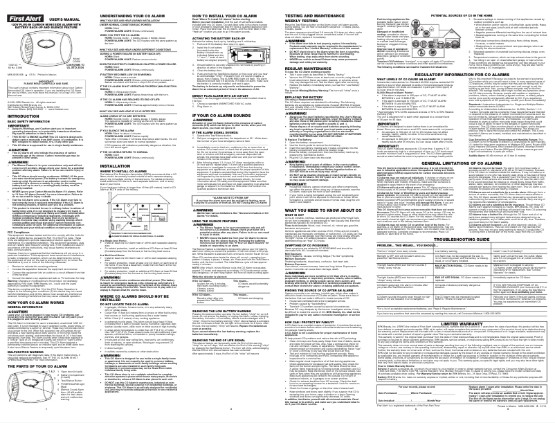 Imagen de la primera página del manual del dispositivo CO605