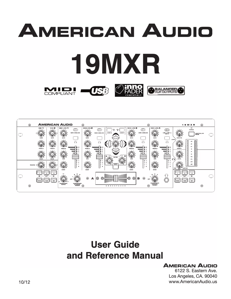 Página nº 1 - Manual de usuario American Audio 19MXR