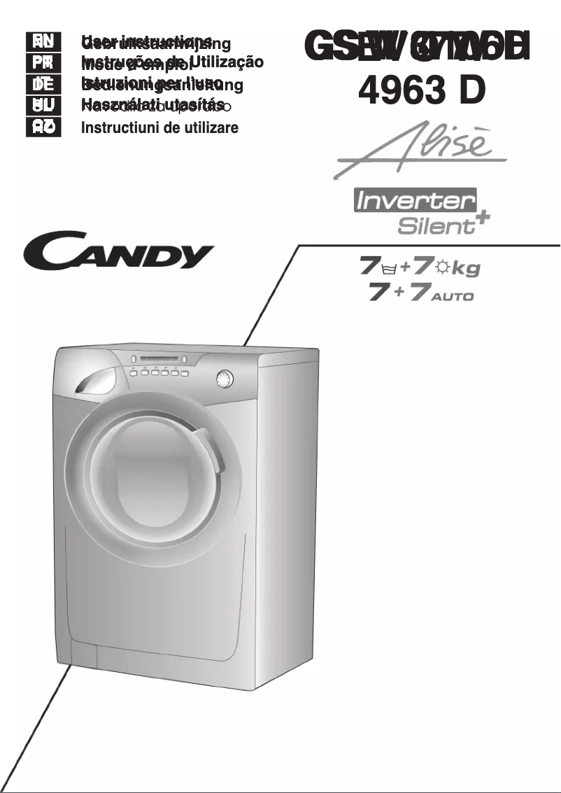 Página 1 del manual Manual de usuario Candy GS W377DH-S