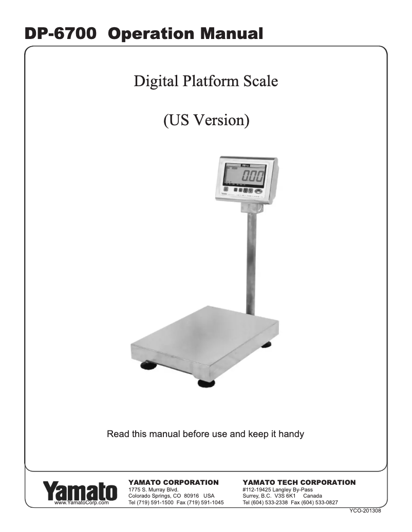 Imagen de la primera página del manual del dispositivo DP-6700