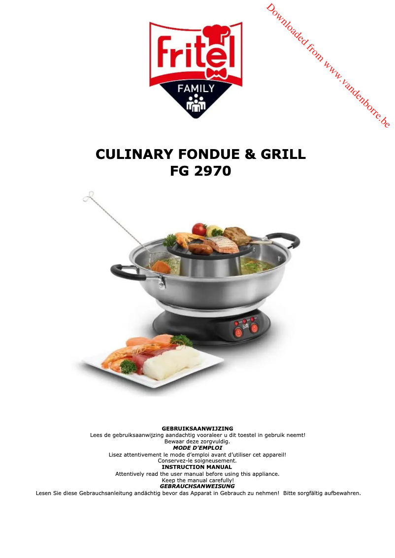 Imagen de la primera página del manual del dispositivo FG 2970