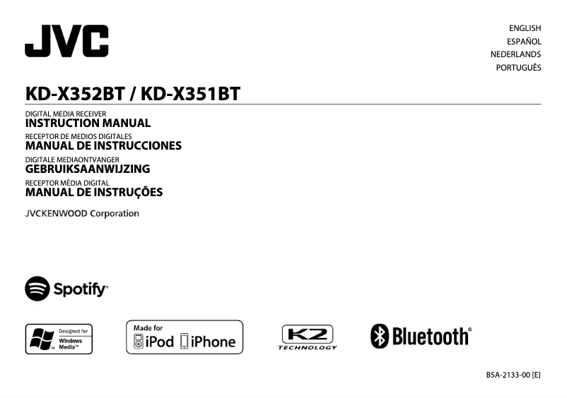 Página nº 1 - Manual de usuario JVC KD-X352BT