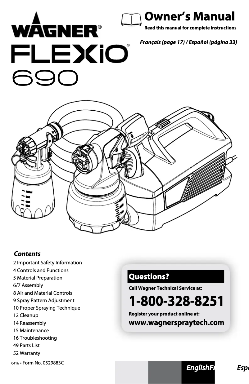 Página 1 del manual Manual de usuario Wagner Flexio 690