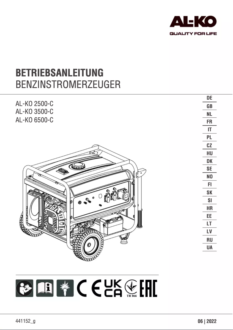 Imagen de la primera página del manual del dispositivo 6500-C