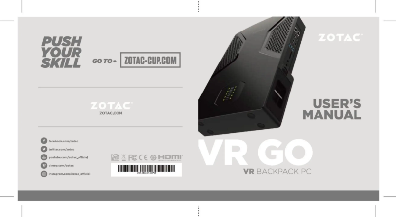 Imagen de la primera página del manual del dispositivo VR GO