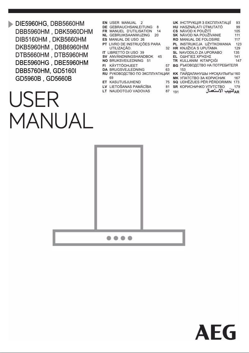 Imagen de la primera página del manual del dispositivo DBK5960DHM