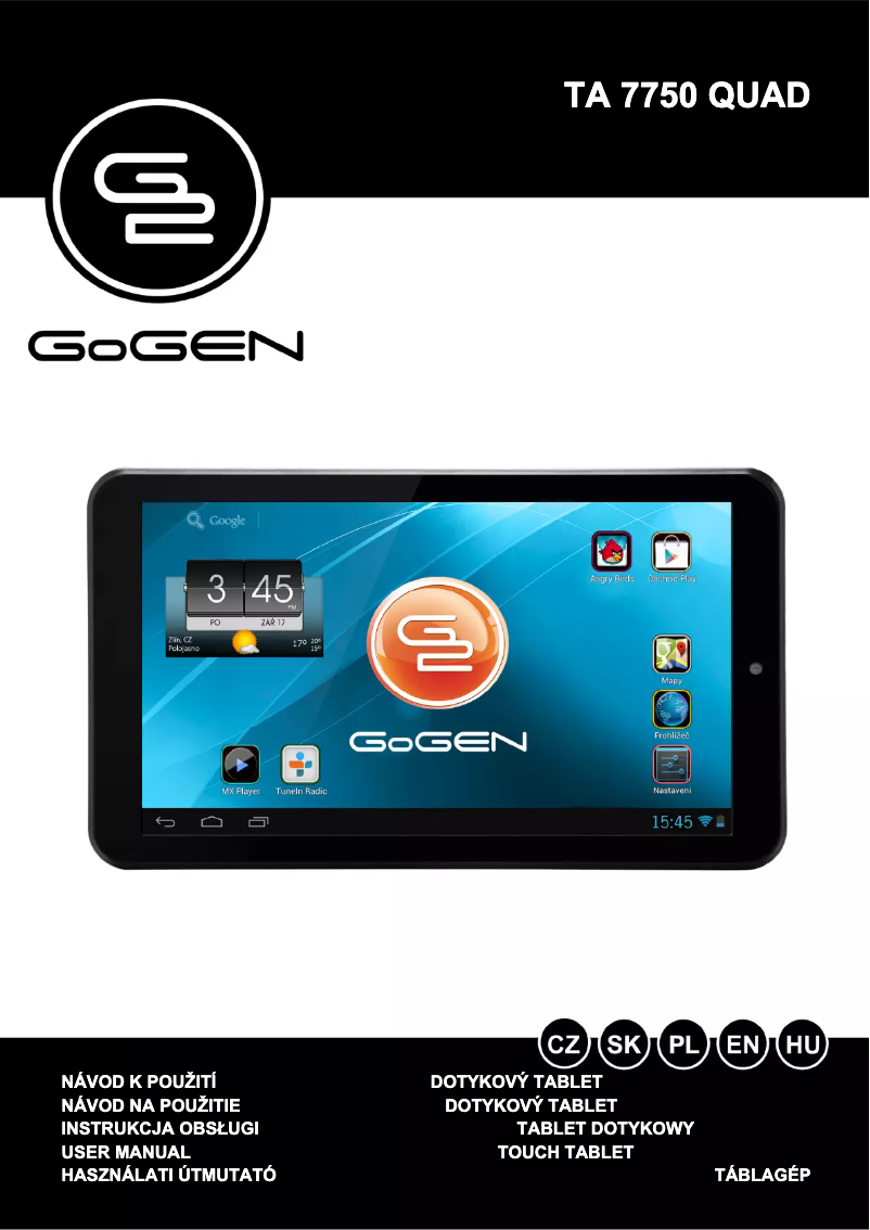 Página 1 del manual Manual de usuario GoGen TA 7750 QUAD