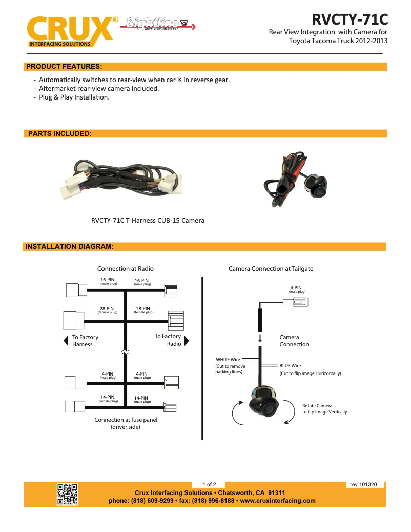 Página 1 del manual Manual de usuario CRUX RVCTY-71C