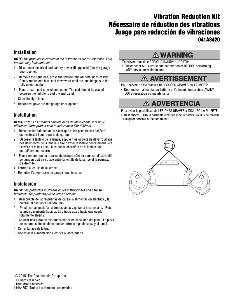 Imagen de la primera página del manual del dispositivo 041A8420