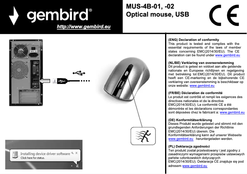 Página nº 1 - Manual de usuario Gembird MUS-4B-01