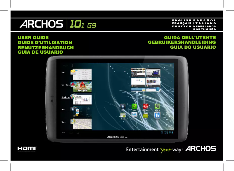Página 1 del manual Manual de usuario Archos 101 G9